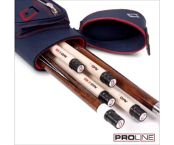 Cuetec 2x4 Navy Pro Line Pool Cue Case -Billiards Supply Store 23 ct pro line 2x4 navy 95 754 open