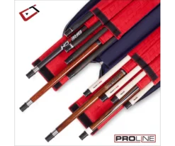 Cuetec 4x8 Navy Pro Line Pool Cue Case -Billiards Supply Store 23 ct pro line 4x8 navy 95 755 open