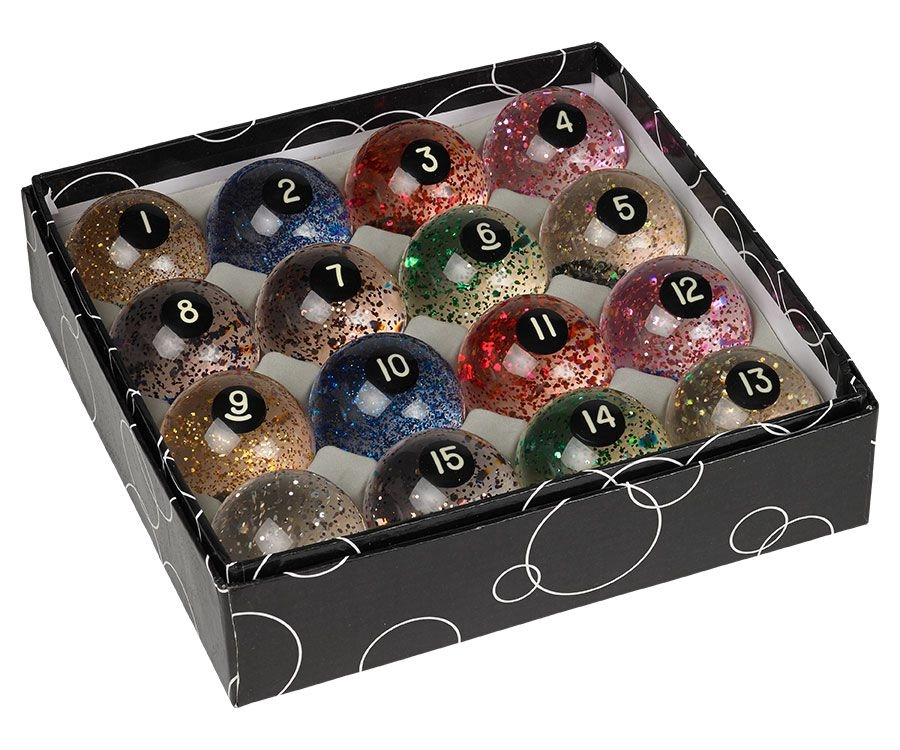 Action Glitter Billiard Ball Set 1 Action Glitter Billiard Ball Set
