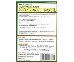 Play Your Best Straight Pool -Billiards Supply Store bkpybsp backcover