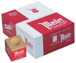 Master Chalk (Box Of 144 Cubes) -Billiards Supply Store chm144 gold 01