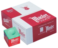 Master Chalk (Box Of 144 Cubes) -Billiards Supply Store chm144 green 01
