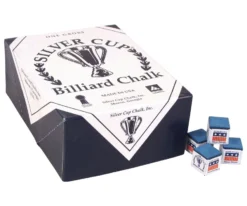 Silver Cup Chalk (Box Of 144 Cubes) -Billiards Supply Store chs144 blue 01 1
