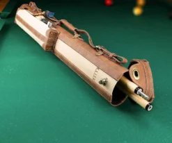 Elite 2x2 Grey Vintage Cue Case -Billiards Supply Store ecv22 chestnut 01 2