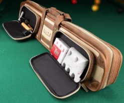 Elite 4x8 Vintage Vinyl Soft Cue Case Black -Billiards Supply Store ecvs48 chestnut 01 3
