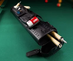 Instroke Southwest 2 Butt 4 Shaft Leather Case -Billiards Supply Store issw24 black 01