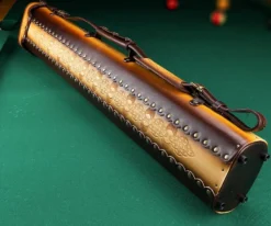 Instroke Tooled 3 Butt 5 Shaft Leather Case -Billiards Supply Store ist35 rust 02