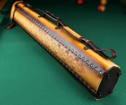 Instroke Tooled 3 Butt 7 Shaft Leather Case -Billiards Supply Store ist37 rust 02