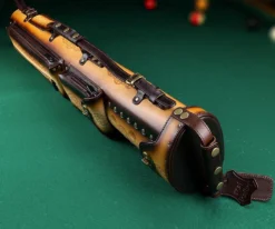 Instroke Tooled 3 Butt 7 Shaft Leather Case -Billiards Supply Store ist37 rust 03