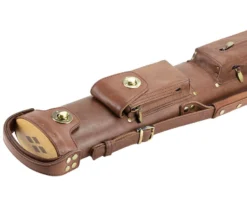 Tango Pampa Chestnut 2 Butt 4 Shaft Leather Cue Case -Billiards Supply Store tapm24 chestnut 03
