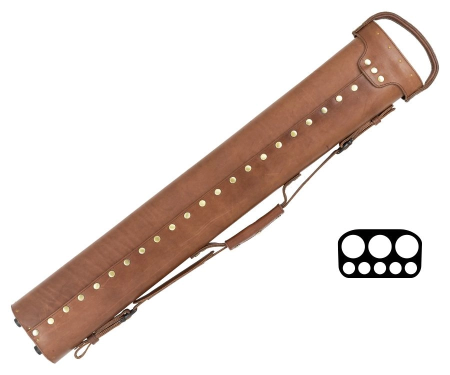 Tango Pampa Chestnut 3 Butt 5 Shaft Leather Cue Case 2 Tango Pampa Chestnut 3 Butt 5 Shaft Leather Cue Case - Image 2