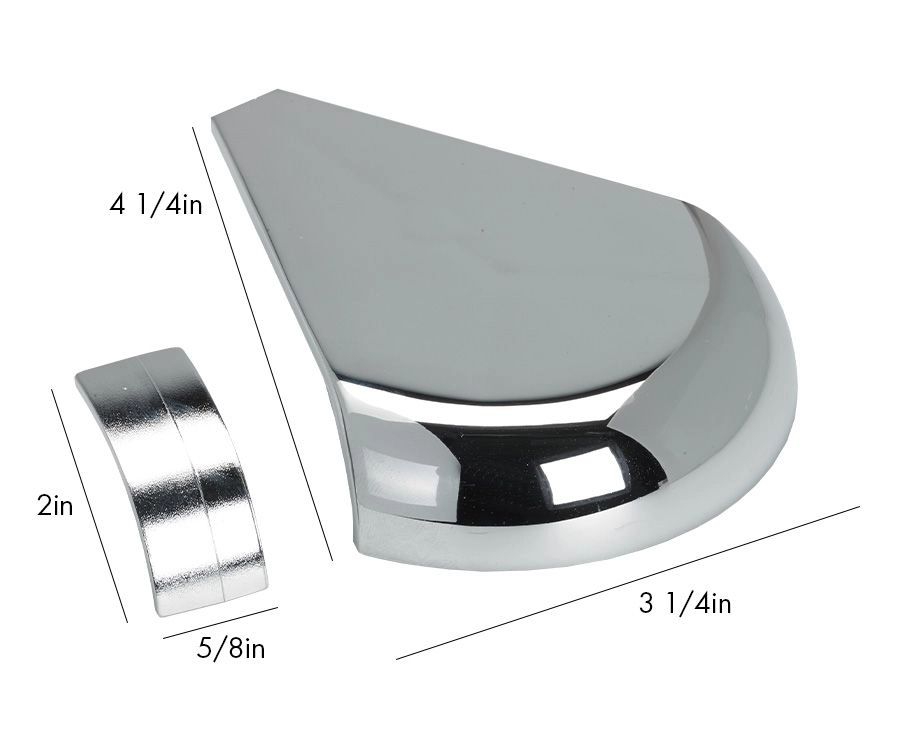Corner/Side Castings Plastic With Chrome Finish (Set Of 6) 1 Corner/Side Castings Plastic With Chrome Finish (Set Of 6)